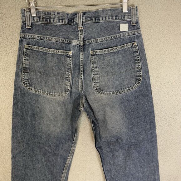 GAP Worker Jeans Mens 32x31 Blue Baggy Wide Leg Fade Skater Y2K Loose - Picture 8 of 10